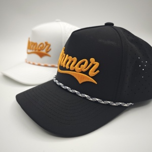 Casquette de golf imperméable performante à 5 panneaux, ajustable, personnalisable, avec logo brodé, motif léopard, en tissu polyester/coton, vente en gros - Product Image 5