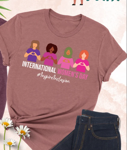 T-shirt per la Giornata Internazionale della Donna, 100% cotone, girocollo, manica corta, stampa casual, per l'empowerment femminile - Product Image 3