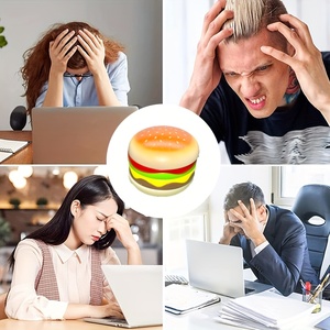 <span class=keywords><strong>Juguete</strong></span> deslizante de dedo de hamburguesa con bollo realista lechuga tomate queso alivio del estrés Fidget para niños y adultos - Product Image 6