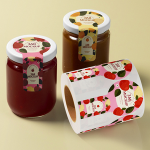 Étiquettes personnalisées imprimées pour pots alimentaires, autocollantes, imperméables, pour miel, confiture, sauce, bouteille - Product Image 3