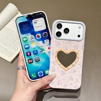 Étui portable Lichicase avec miroir cosmétique, design couleur bonbon, pour Samsung S27 S27 Plus S27 Ultra, coque arrière anti-chute