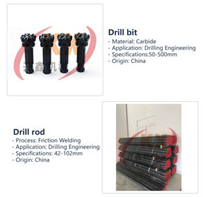 Bán Hot Dốc Mỏ Nổ Lỗ 20M DTH Khí Nén Xách Tay Giàn Khoan Với Máy Nén Khí Được Trang bị Khoan Ống Búa Khoan Bit - Product Image 2