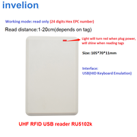 Lecteur-graveur RFID UHF USB de bureau 10cm-1m, copieur-clonateur de clavier RFID 6C EPC GEN2, C++ C gratuit #   Java SDK