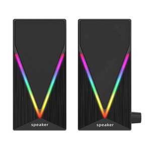 Altavoz para Juegos E-1062 de Alta Calidad con Cable para Computadora, Graves Potentes, Iluminación LED RGB, Sonido Envolvente Estéreo 3D, Altavoz para Juegos de Escritorio de 2 Piezas - Product Image 5