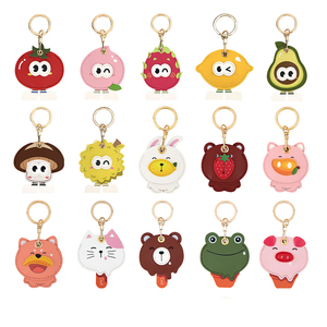 Porte-clés en cuir pour Airtag, porte-clés protecteur mignon compatible avec Apple Air Tag, étui de protection GPS pour clés - Product Image 2