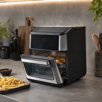 Four à air chaud électrique 1900W avec capacité de 10L et fonction grille-pain, 200W ° Contrôle de la température C avec minuterie 60 min pour la cuisine à domicile