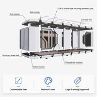 Maison préfabriquée de haute technologie, maison-capsule intelligente, système d'automatisation domestique intégré, cabane modulaire pour hôtel boutique