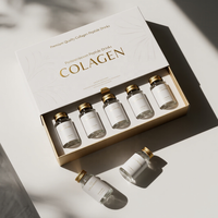 Boîtes rigides à couvercle magnétique personnalisées pour coffret cadeau de collagène et peptides haut de gamme avec estampage à chaud et impression quadricolore