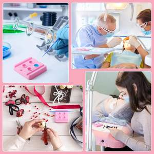 Dentista monouso Mini vassoi di miscelazione 2/4 pozzetti manuale di plastica e resina dentaria di miscelazione bene per legare i compositi - Product Image 5