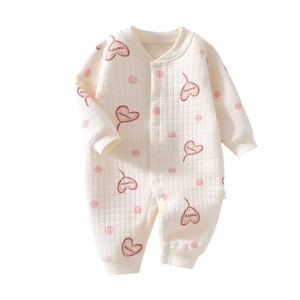 Monos de bebé para invierno, ropa de recién nacido unisex, de tres capas, acolchados, de algodón puro, para otoño e invierno. - Product Image 5