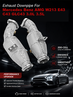 Tuyau d'échappement haute performance en acier inoxydable avec isolation pour Mercedes-Benz C43 W205 E43 W213 GLC43 GLE43 AMG 3.0T M276 2016+