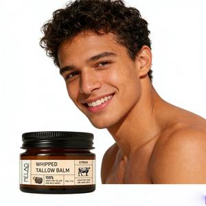 Baume au suif de bœuf nourri à l'herbe MELAO pour les soins de la peau masculine, apaise les peaux irritées, restaure l'hydratation, hydratation du visage, soin après-rasage - Product Image 1