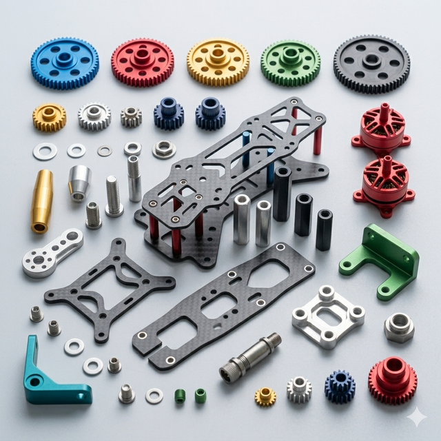 Custom High Precision CNC Machining Drone Parts Aluminum 7075 Lightweight UAV Components for FPV Racing Frame