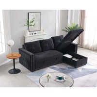 Hersteller Schlussverkauf günstig Großhandel Montage Beige Leinen Wohnzimmer Sofa-Set weißes Ausziehbares Sofabett für kleine Räume
