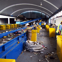 Machine de tri des déchets municipaux table de tri manuelle des ordures plate-forme de tri des déchets avec convoyeur installation de recyclage des déchets