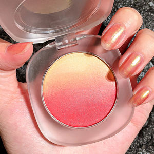 Paleta de colorete vegana, colorete <span class=keywords><strong>2022</strong></span>, tres colores degradados, brillo mate, mejor Rubor personalizado - Product Image 1