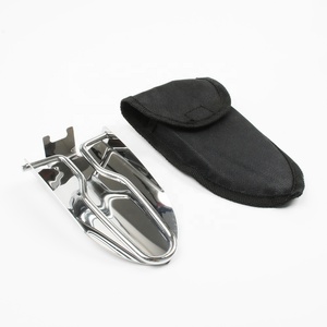 الفضة البسيطة صغيرة المعسكر المدمجة للطي حديقة اليد مجرفة مع الحقيبة الفولاذ المقاوم للصدأ مجرفة قابلة للطي - Product Image 6