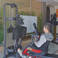 Máquina de Ejercicios de Fuerza de Alta Calidad para Remo Alto/Bajo, Equipo de Gimnasio