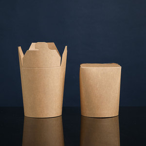 Trung quốc cấp thực phẩm dùng một lần Kraft hộp giấy cho mì nổi uv-tráng bóng Matt cán biến mất biểu tượng tùy chỉnh - Product Image 5