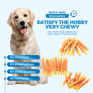 Friandises irrésistibles pour chiens au <span class=keywords><strong>poulet</strong></span> déshydraté - Snacks riches en protéines pour l'hygiène dentaire, réduit la plaque et le tartre - Product Image 1