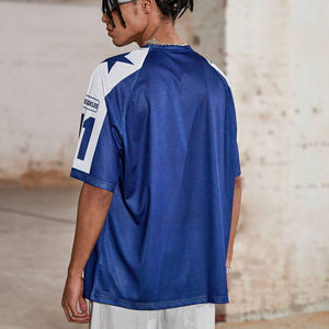 <span class=keywords><strong>Camiseta</strong></span> holgada Vintage personalizada <span class=keywords><strong>de</strong></span> fábrica para hombre, <span class=keywords><strong>camiseta</strong></span> <span class=keywords><strong>de</strong></span> malla deportiva <span class=keywords><strong>de</strong></span> carreras Retro, ropa <span class=keywords><strong>de</strong></span> calle <span class=keywords><strong>de</strong></span> fútbol americano y baloncesto - Product Image 3