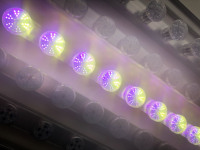Cabochon automatique préprogrammé 60mm AC24V RGBW LED points lumineux IP66 étanche Amusement Turbo lampe pour parcs à thème