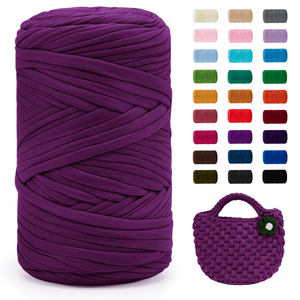 285g/roll <b>100</b>% <b>Polyester</b> High Tenacity Dyed Fancy <b>Yarn</b> for Knitting Rainbow-Colored T-Shirt <b>Yarn</b> for Hand Knitting Crochet - Product Image 3