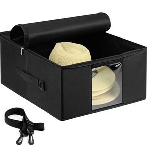 Hat Storage Organizer <b>Wardrobe</b> Bedroom Travel Decor with <b>Shoe</b> Rack Country Style PP Material Durable Rolling Design - Product Image 3