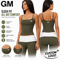 Nouveau débardeur de sport GM 2026 ajusté avec bretelles spaghetti réglables, dos en U évidé, en nylon extensible doux de haute qualité