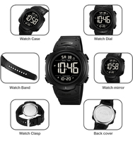 Montre Homme Skmei 2304 - Lot en Gros - Cadran Bleu - Montres Personnalisées Étanches - Montres Sport Digitales pour Hommes
