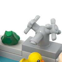 MOOXI Bricks MOC4199 39Pcs Bak Mandi Bayi DIY Puzzle Kota Rakit Set Blok Bangunan Anak Edukatif Mainan Anak