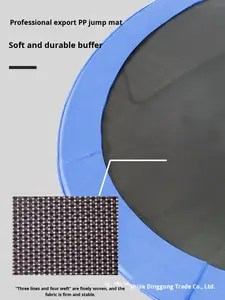 แทรมโพลีนสำหรับเด็กจากโรงงานจีน ใช้ได้ทั้งในร่มและกลางแจ้ง ขนาดใหญ่ สำหรับสวนสนุก ตลาดนัด หรือใช้ในบ้าน มีตาข่ายนิรภัย 360 องศา ขนาด 10 14 16 นิ้ว - Product Image 5