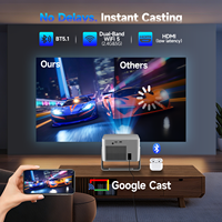 Proyector LED LCD Portátil para Cine en Casa Magcubic HY350GT, Altavoces Integrados, Android 1080P, Compatible con 8K, Incluye Google TV