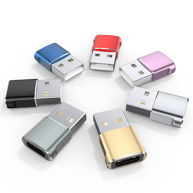 USB C Female to USB Male Aluminium Adapter,Type a Port Charger Cable Connector for iPhone 11 12 Pro Max Mini