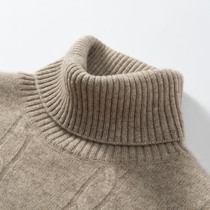 Người đàn ông của áo len cashmere dày ấm áp thời trang mới thường xuyên cao cổ đầy đủ tay áo mềm Dệt Kim Nam Mùa Đông Pashmina pullover1006 - Product Image 5