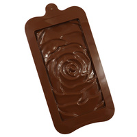 1101 einzelne große Rosen form Waffel Schokoladen form Silikon Schokoladen form DIY Backwerk zeug Dekoration Süßigkeiten Harz Silikon