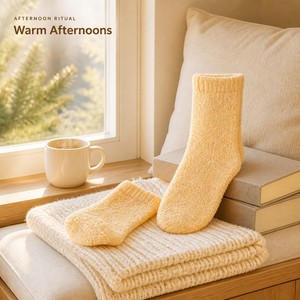 Meias de Pelúcia Personalizadas em Cores Variadas, Meias de Chenille para Mulheres e Homens, Confortáveis para Dormir no Inverno, OEM ODM Atacado - Product Image 2