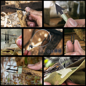 Baiyuheng Kit Viện trợ đầu tiên thiết bị du lịch khẩn cấp Survival thép không gỉ đa chức năng thẻ công cụ cho thiết bị cắm trại và đi bộ đường dài - Product Image 6