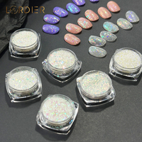 Usine prix de gros arc-en-ciel ongles paillettes poudre scintillante mélangée pour Nai Art