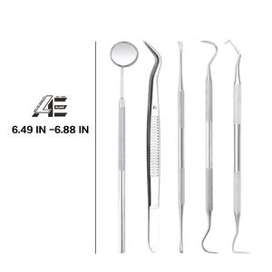 Juego de raspadores de sarro dentales de acero inoxidable de alta calidad 2026, incluye espejo de inspección para limpieza y relleno dental - Product Image 4
