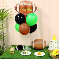 Lot de 2 supports pour ballons de football, ballons en aluminium, centres de table pour fêtes, jeux, sports, décoration sur le thème des anniversaires, basketball