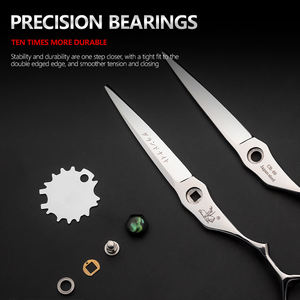 SHENQISHI 5.5 <span class=keywords><strong>6.0</strong></span> pollici ergonomico manico taglio di <span class=keywords><strong>capelli</strong></span> forbici giappone 440C in acciaio inox forbici per <span class=keywords><strong>capelli</strong></span> affilati - Product Image 4