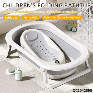 Juego <span class=keywords><strong>de</strong></span> bañeras plegables <span class=keywords><strong>de</strong></span> plástico <span class=keywords><strong>para</strong></span> niños, juego <span class=keywords><strong>de</strong></span> <span class=keywords><strong>bañera</strong></span> plegable <span class=keywords><strong>para</strong></span> bebés recién nacidos con termómetro, silla <span class=keywords><strong>para</strong></span> baby shower - Product Image 2