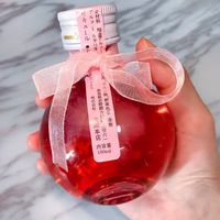 Bouteille en verre de qualité supérieure en borosilicate, forme de lampe de décoration de Noël, 180/200/400 ml, logo personnalisé, café froid infusé à froid, vin, jus