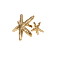 Meeresstern-Ring aus Edelstahl im Ozean-Stil, Trendig und Vielseitig, Verblasst Nicht, Hochwertiges Gefühl, Offenes Design