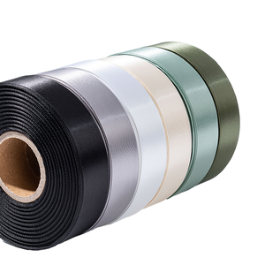 40mm Greyish Blue Single Face Satin <b>Ribbon</b> 100% Polyester Solid Color - Product Image 1