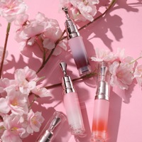 Vegan Minerale Schattige Kleurveranderende Roze Press Lip Oil Transparante Lipgloss Fruitig Aroma Dubbel Kleurrijk Volumegevend Aangepast Logo