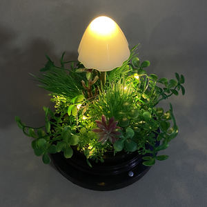 Veilleuse créative haut de gamme et de niche, en PVC, forme méduse et champignon, LED, pour décoration d'ambiance de chevet, avec base élargie - Product Image 3