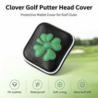 Housse de putter carrée brodée, protection de putter de golf en PU résistant à l'usure, housse de tête de putter en forme de L, accessoire de golf