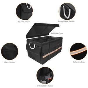 Collapsible Heavy Duty Car Boot Organiser Box Car Trunk Organizer Cargo Storage Bin Container Organization and Storage in Home